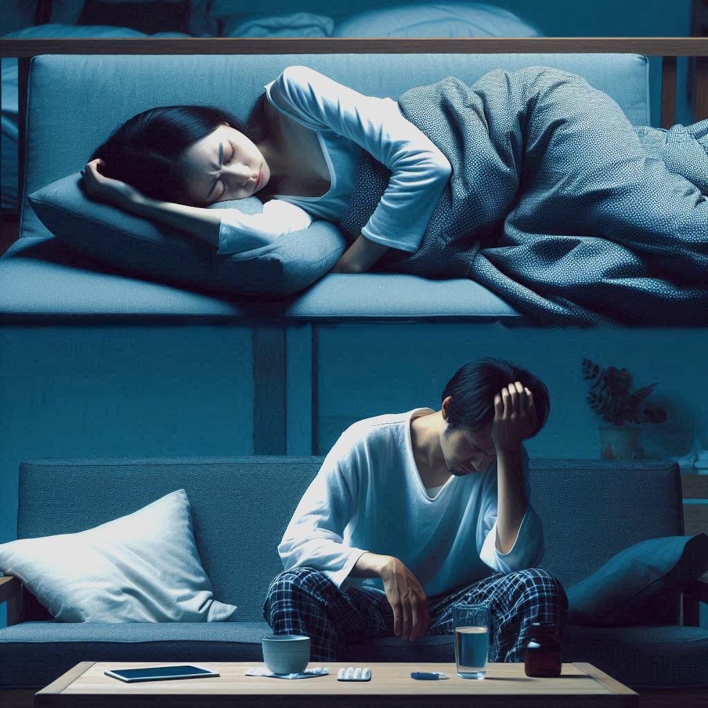 睡眠で悩む男女