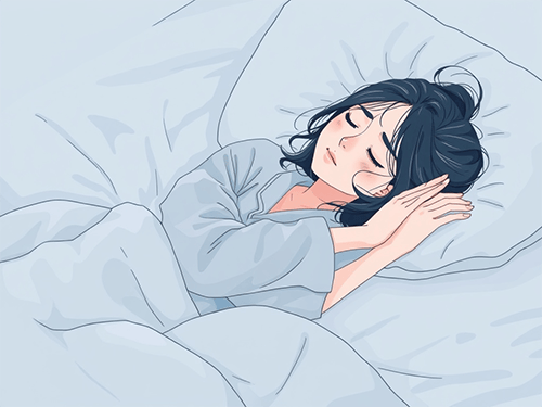 なかなか眠れない女性